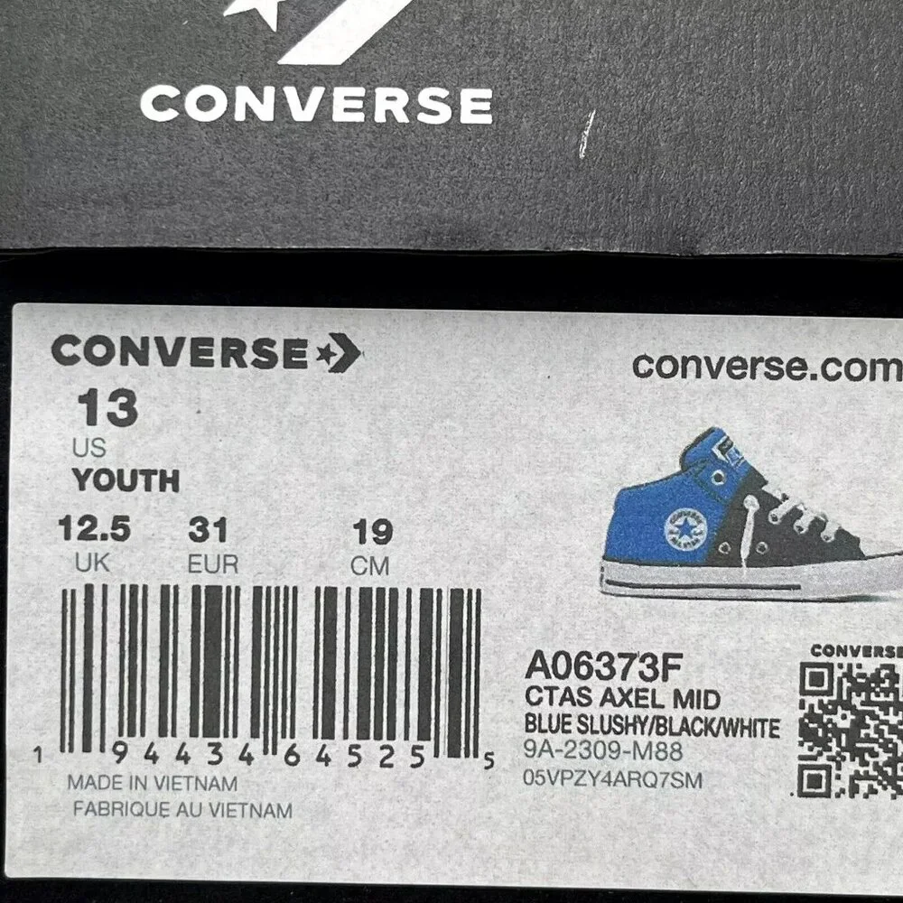 Converse Chuck Taylor All Star Little Boy's Slip on Shoes Sz 12 Royal Blue/Black